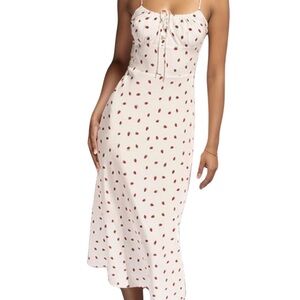 Womens Floral Dress Low-Cut Square Neck Spaghetti Strap Sun Dress